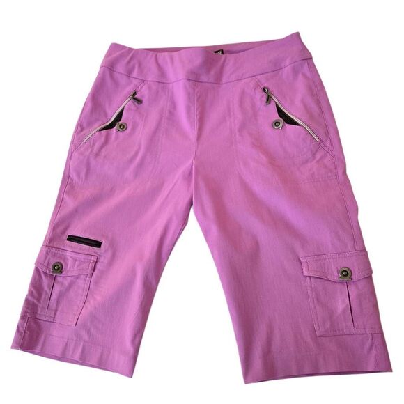 Jamie Sadock Womens Skinnylicious Pull On Athletic Golf Capri Pants Lilac Size 8 - Picture 11 of 11
